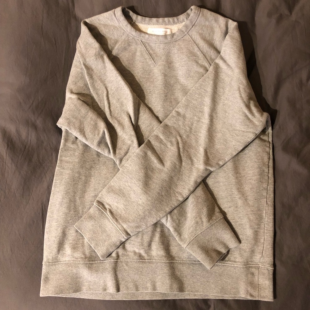 *UNAVAILABLE* Gray Everlane “French Terry Crew” pullover sweatshirt